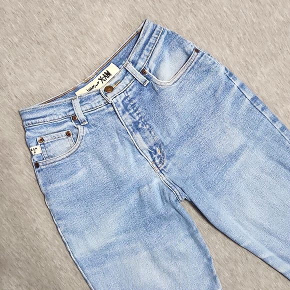 RARE!! Vintage 90's X-AM Brand High Rise Tapered Leg "Mom" Fit Light Wash Jeans - Picture 7 of 15